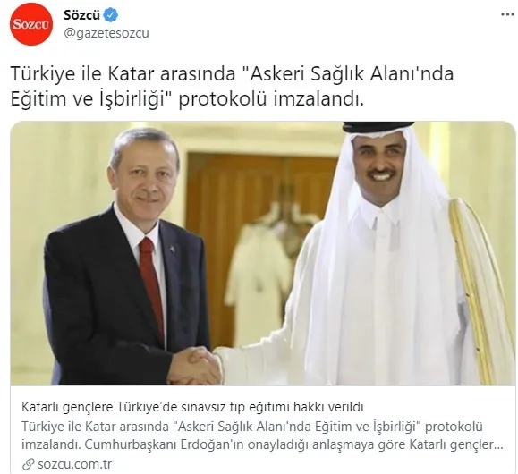 Son dakika: Sözcü Gazetesi’nin algı operasyonu çöktü! ’Katarlılara sınavsız üniversite’ yalanıyla ilgili peş peşe açıklama