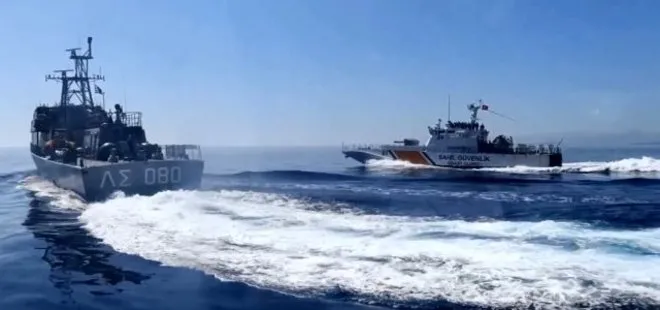 Yunanistan Türk karasularını ihlal etti! Türk sahil güvenlik ekipleri anında müdahale etti