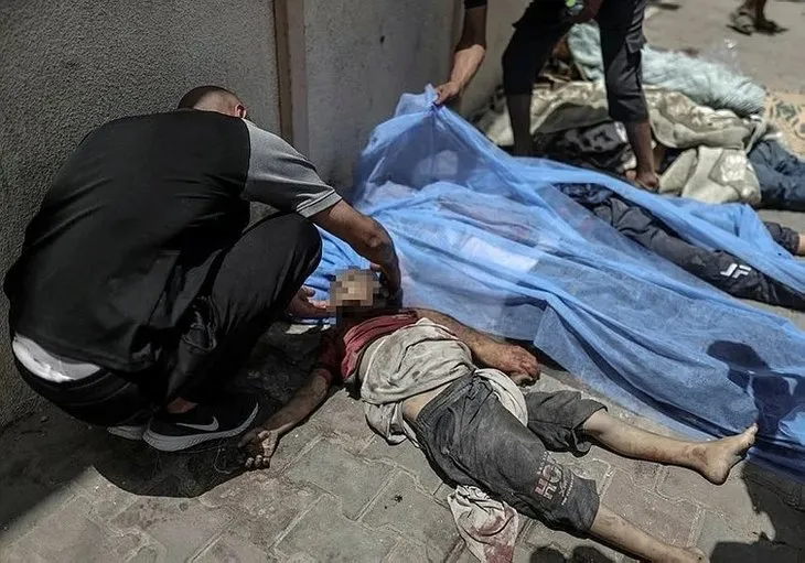 Katil İsrail'in Nusayrat Katliamı sonrası sokaklar ölülerle doldu! Netanyahu'nun talimatıyla 3 kampa birden saldırı