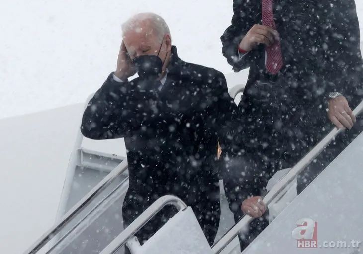 ABD’yi kar fırtınası vurdu! Biden uçakta kaldı