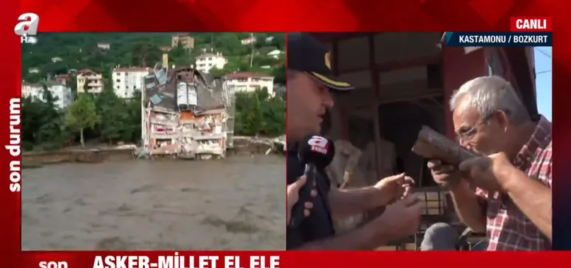 Kastamonu'da asker ve vatandaş çamur temizliği yapıyor! Kur'an-ı Kerim bulundu duygulu anlar yaşandı! A Haber böyle görüntüledi