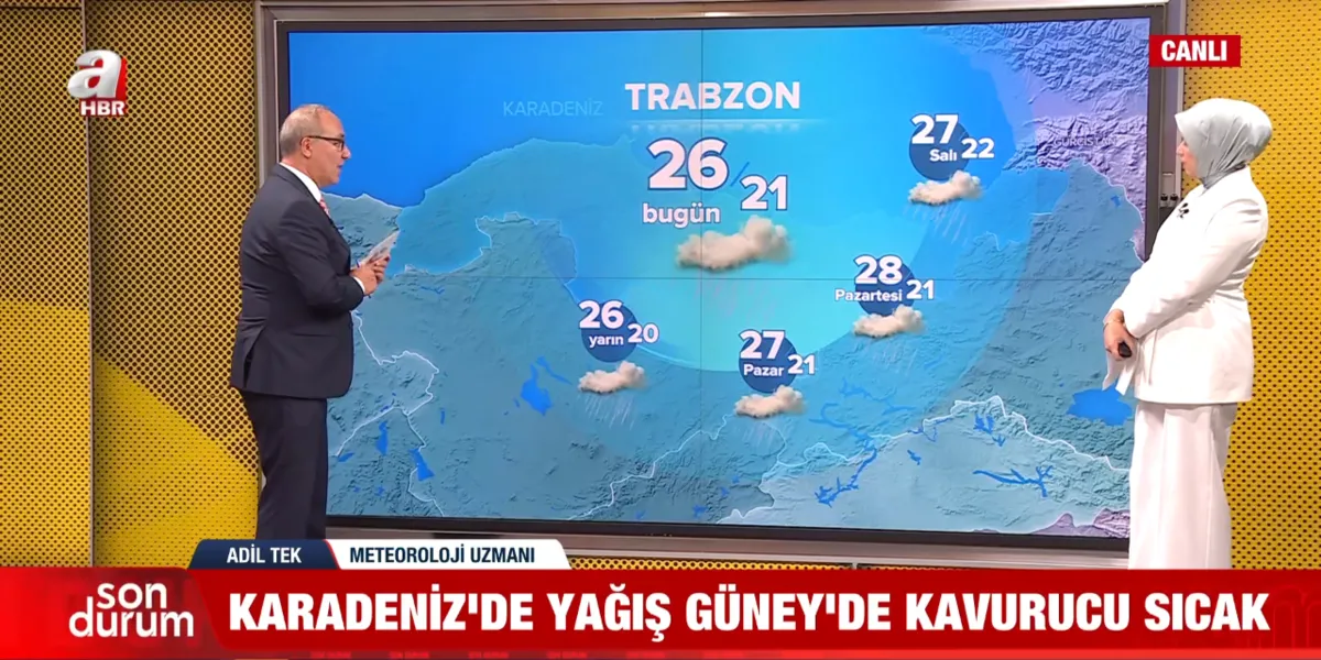 sicakliklar-guneyde-zirve-yapacak-karadenizde-yagis-var-1784270642879.png Karadeniz’de öğleden sonra görülecek yerel yağışlar önümüzdeki günlerde de etkisini sürdürecek. (Foto: A Haber)