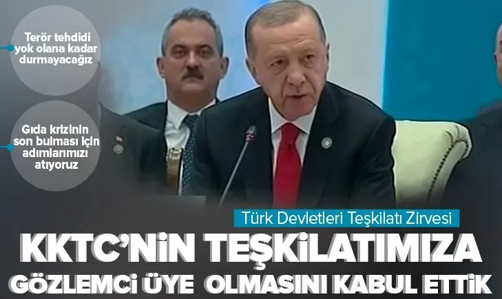 Başkan Recep Tayyip Erdoğan Türk Devletleri Teşkilatı Zirvesi’ne katıldı: KKTC’nin teşkilatımıza gözlemci üye olmasını kabul ettik