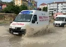 10 dakika içerisinde yollar göle döndü!