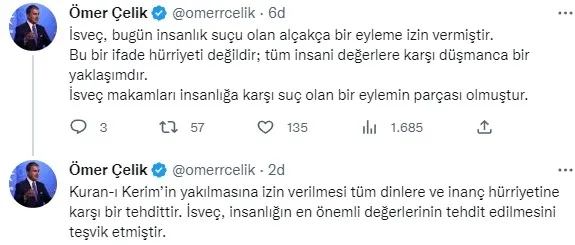 Son dakika: Kur’an-ı Kerim provokasyonuna Türkiye’den jet yanıt: İsveç Savunma Bakanının ziyareti iptal edildi! AK Parti’den peş peşe sert tepki