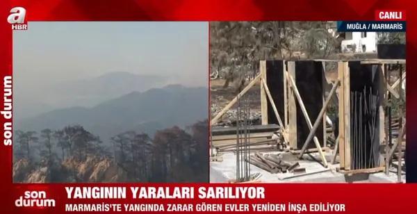 Devlet Marmaris'te yangının yaralarını sarıyor! Vatandaşların evleri yapılıyor - 2