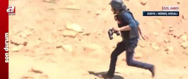 Terör mevzilerini görüntüleyen A Haber ekiplerine ateş açıldı