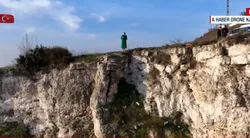 Uçurumun kenarında yaşam! A Haber drone kamerası ile havadan görüntüledi