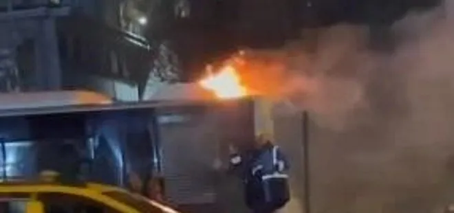 İstanbul’da İETT çilesi bitmiyor! Seyir halindeki metrobüs alev alev yandı! Onlarca vatandaş facianın eşiğinden döndü