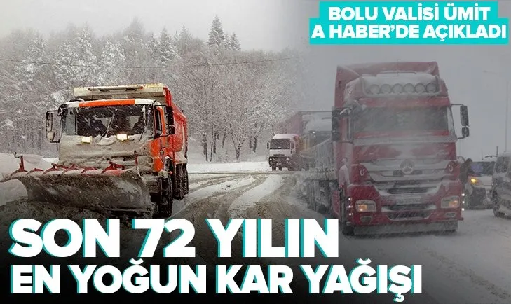 Bolu Valisi Ahmet Ümit: 1950’den bu yana en yoğun kar yağışı