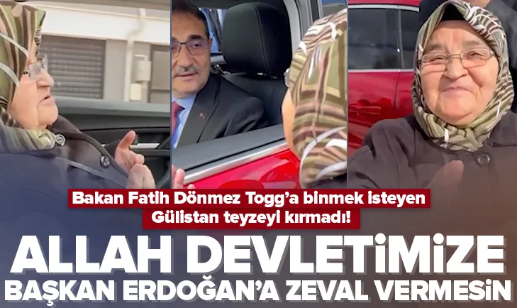 Bakan, Togg’a binmek isteyen teyzeyi kırmadı