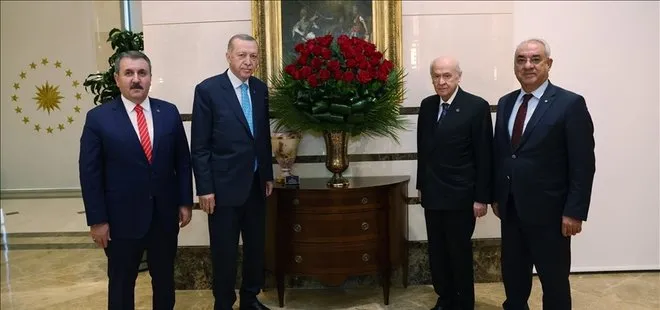 Başkan Recep Tayyip Erdoğan’a Cumhur İttifakı liderlerinden tebrik