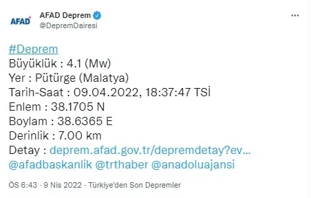 Son dakika! Malatya’da 5.2’lik deprem! AFAD ve Valilikten ilk açıklamalar... Bölgede can ve mal kaybı yaşanmadı