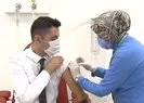 A Haber muhabiri aşıda gönüllü oldu! Canlı yayında koronavirüs aşısı yaptırdı