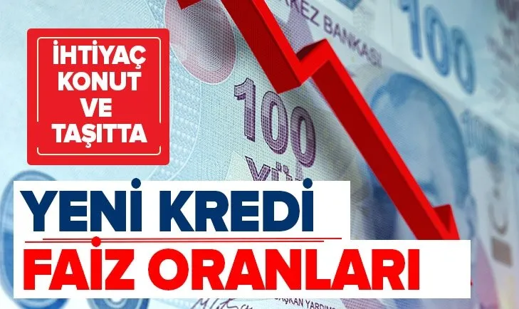Güncel kredi faiz oranları ne kadar? 2019 Ağustos Halkbank, Vakıfbank, Ziraat, Garanti, Yapı Kredi faiz oranları yüzde kaç?