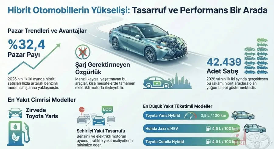 Hibrit otomobillere talep arttı! En az yakan 14 model açıklandı: Yüzde 40 tasarruf 2