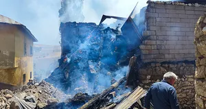 yangında 4 kişi yaralandı!