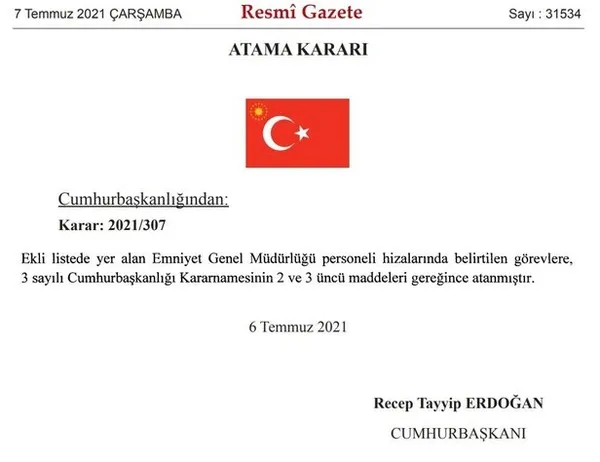 43 ilin emniyet müdürü değişti! Karar Resmi Gazete'de yayımlandı - 1