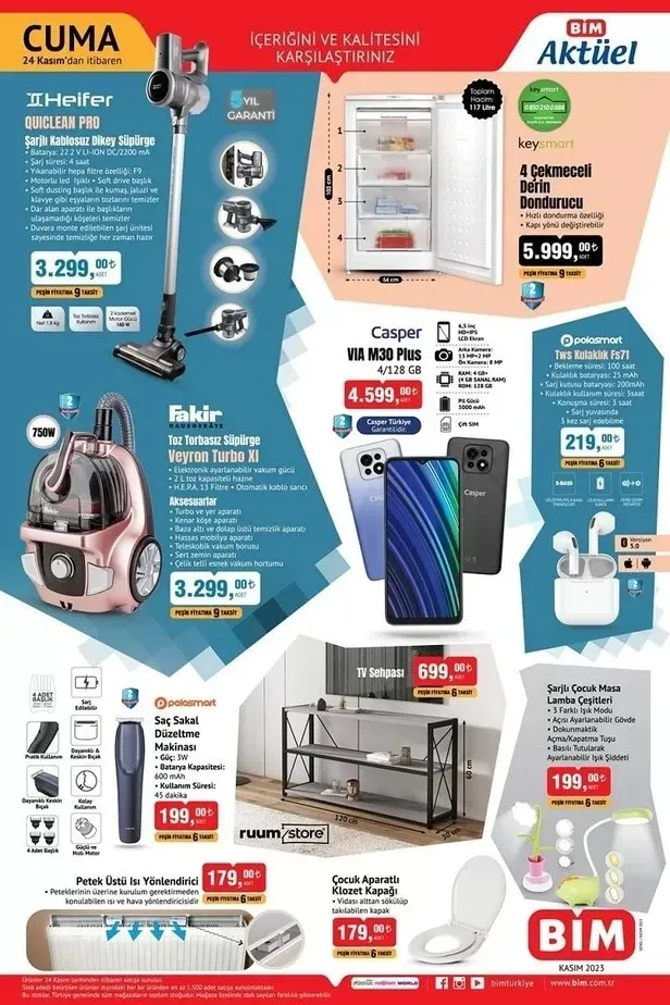 11 Aralık BİM aktüel ürünler kataloğu! BİM’e UHD Smart Televizyon, Katlanabilir Elektrikli Bisiklet, HP Notebook, Kahvaltı Seti, Çamaşır Selesi geliyor