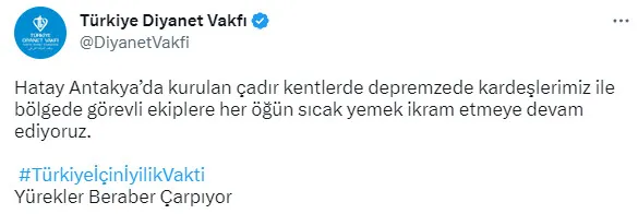 Türkiye Diyanet Vakfı deprem bölgelerinde yaraları sarıyor! Lojistik merkezler depremzedeler için seferber oldu