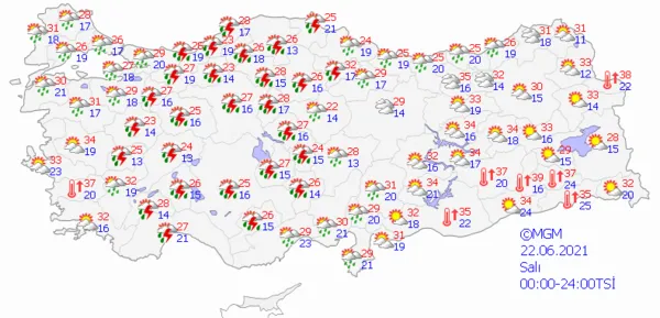 1624288213828.png Meteoroloji Genel Müdürlüğünden çok sayıda il için son dakika sağanak yağış uyarısı! İstanbul Ankara İzmir'de hava nasıl olacak? - 4