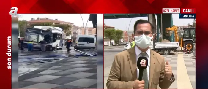 Son dakika: A Haber yayını ses getirdi! Ankara'da otobüsün çarptığı üst geçitte çalışmalar başladı - 1