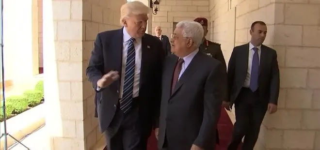 ABD Başkanı Trump’ı Filistin’de Mahmut Abbas karşıladı