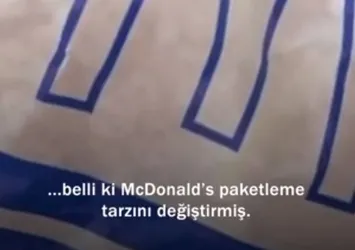 Katil İsrail askerlerinin midesini dolduran McDonald's'tan bir skandal daha! Paket renklerini mavi yaptılar