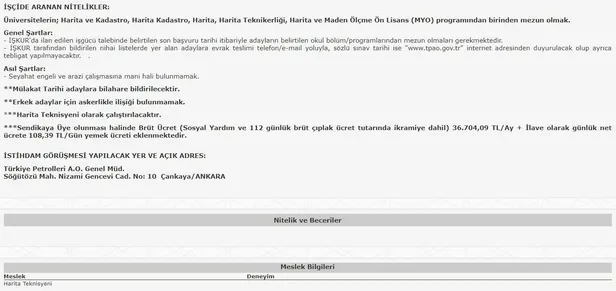 34 ila 37 bin TL arasında maaş veriyor! 12 Farklı kadro için başvuruları İŞKUR üzerinden toplamaya başladı! İşte kadrolar… - 7