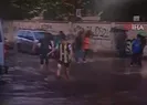 Sağanak sonrası su baskını! Yollar göle döndü