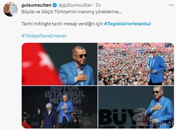 Başkan Recep Tayyip Erdoğan’dan “Teşekkürler İstanbul” mesajı! “Tweet altında paylaşalım…”