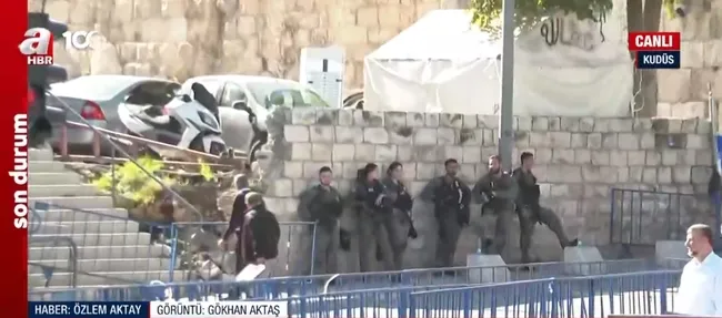 Kudüs’te her cuma aynı zulüm! Namaz gelenleri dövdüleri gençlere gaz bombası attılar