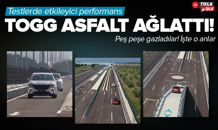 TOGG asfalt ağlattı! İşte o anlar