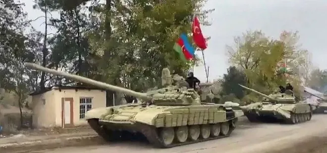 Kafkasya’nın Hiroşima’sı esaretten kurtuldu! Azerbaycan ve Türk bayraklarıyla Ağdam’a girdiler