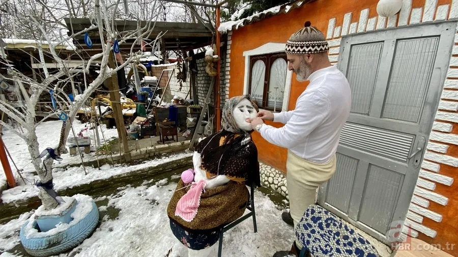 Bursa’da 7 yıl önce kardan yaptığı kadınla evlendi! Şimdi de bakın ne hediye etti 8