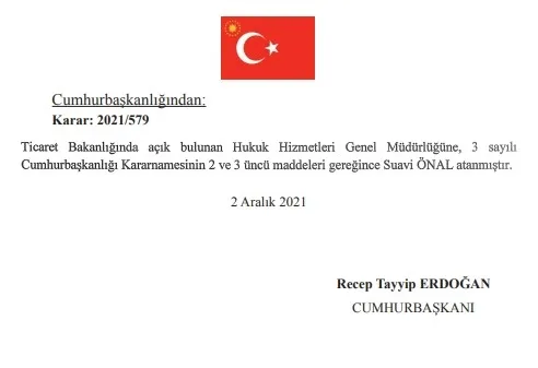 Cumhurbaşkanlığı atama kararları Resmi Gazete’de