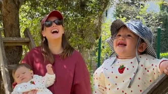 Gizem Karaca kızı Leyla Yaz'ı doğanın kalbinde büyütüyor