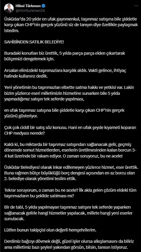 1720095504592.jpeg CHP'den satılık Üsküdar Belediyesi! Milyonluk ev ve arsaları satışa çıkardılar! Paralar nereye gidecek? - 2