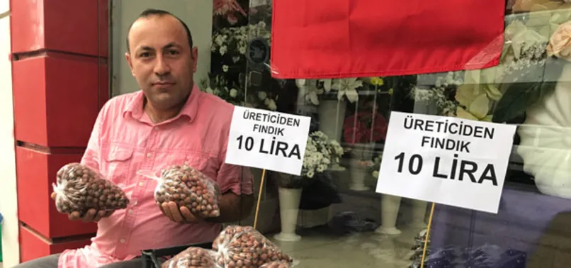 Fındık kaldırım kenarında 10 lira