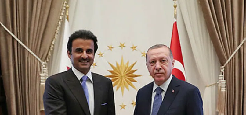 Son dakika: Başkan Erdoğan Katar Emiri Şeyh Temim bin Hamed Al Sani ile görüştü