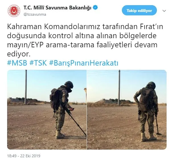 Milli Savunma Bakanlığı'ndan Barış Pınarı Harekatı paylaşımı - 3
