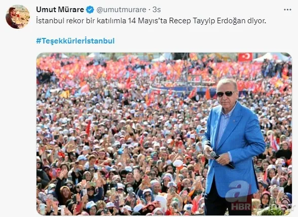 Başkan Recep Tayyip Erdoğan’dan “Teşekkürler İstanbul” mesajı! “Tweet altında paylaşalım…”