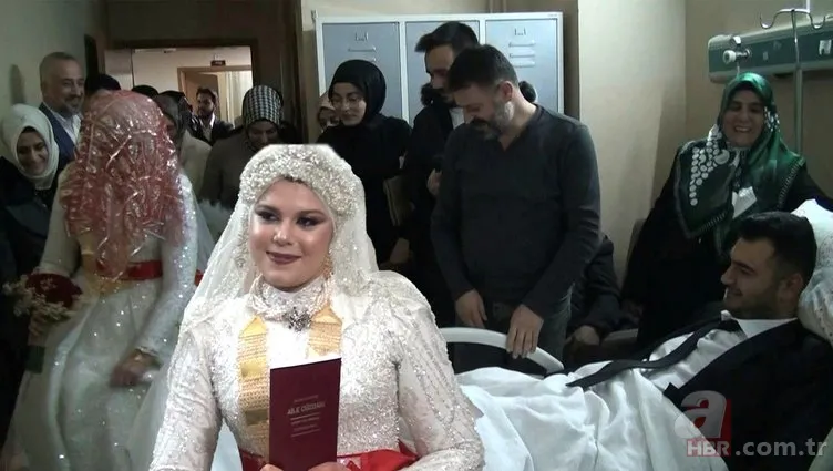 Hastanede evlendiler! Hasta yatağında takı töreni bile düzenlendi 1