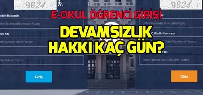 E okul devamsızlık sorgulama nasıl yapılır? Lisede devamsızlık hakkı kaç gün?