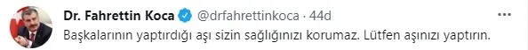 Son dakika: Sağlık Bakanı Fahrettin Koca'dan Kovid-19 aşısı için çağrı - 2