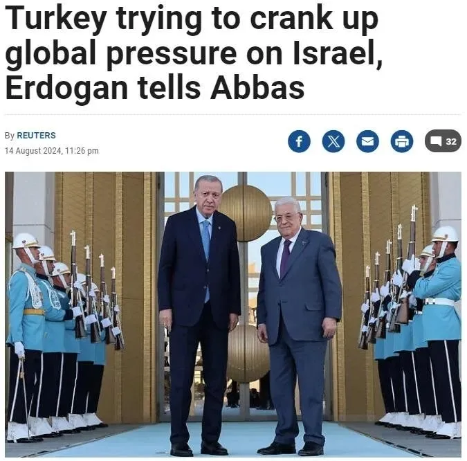 Başkan Erdoğan ve Mahmud Abbas görüşmesi dünya medyasında! İsrail’in tansiyonu yükseldi: Türkiye baskıyı artıracak