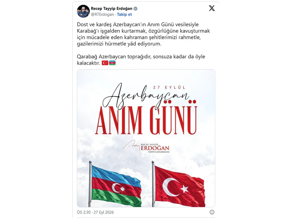 baskan-erdogandan-27-eylul-azerbaycan-anim-gunu-mesaji-1790510484783.jpeg Başkan Erdoğan'dan 27 Eylül Azerbaycan Anım Günü mesajı - 1
