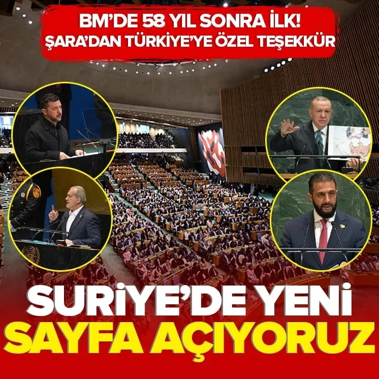 Şara’dan BM’de Türkiye’ye özel teşekkür