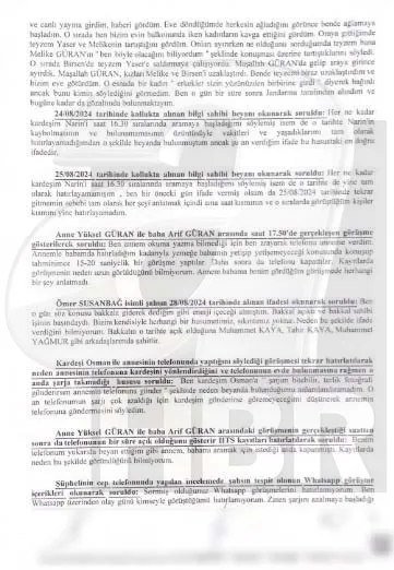 Tutuklama istenen ağabey Enes Güran’ın ifadesi A Haber’de: Babam ve amcamın arasında para kavgası oldu...