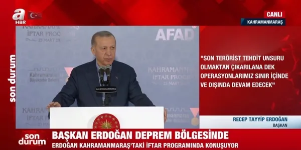 Başkan Erdoğan’dan Kahramanmaraş’taki iftar programında önemli açıklamalar: Terörü yenip oyunları bozacağız